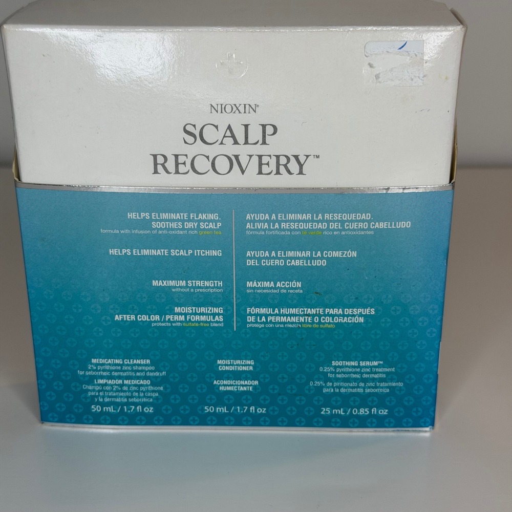 Nioxin Scalp Recovery 3-Part System Kit Cleanser Conditioner Serum Exp 2010 TT